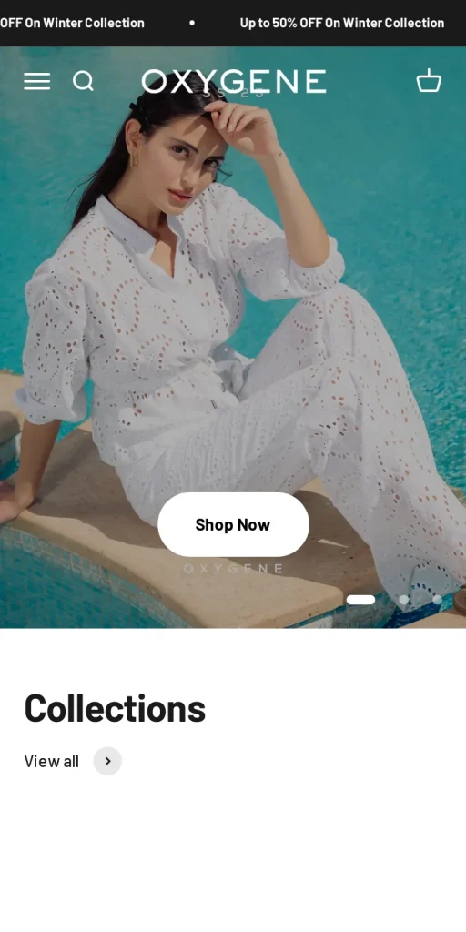 Home page of the Oxygen Egypt online store on a phone, captured October 2026