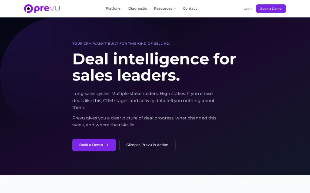 Home page of the Prevu website in a desktop browser, captured October 2026